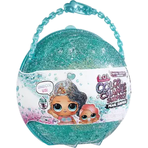 Estuche de Perla Brillante con 2 Muñecas LOL Surprise Glitter Color Change Pear + 6 Accesorios
